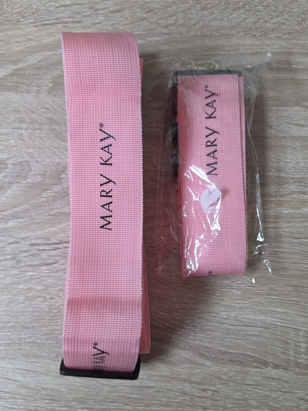 MARY KAY New Branded Woven Adjustable Luggage Buckled Straps Lot of 2 Pink